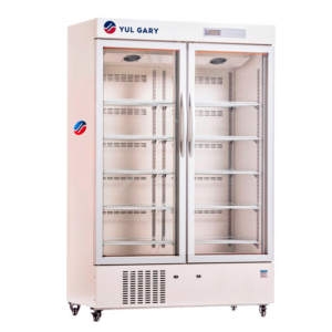 Refrigerador de Grado Farmacéutico de Doble Puerta de Cristal con Luz Interior LED YG0791